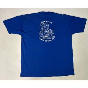 VINTAGE NOAC 1988 This Is UCLA Graphic T-shirt Men XL Blue 80s Single Stitch